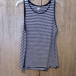 Striped Black and White Women's Tank Top